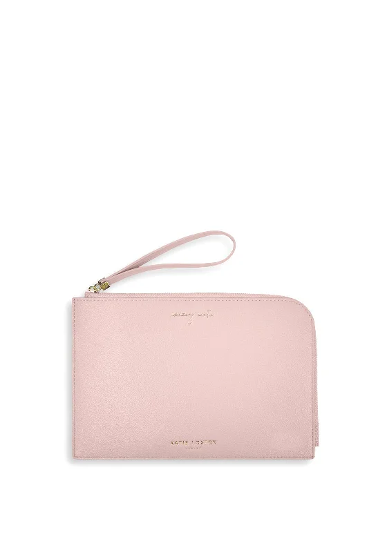 Katie Loxton Secret Message Perfect Pouch ‘Amazing Auntie’, Pale Pink