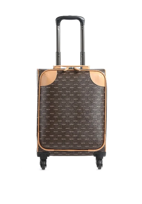 Valentino Handbags Liuto Carry On Suitcase, Brown