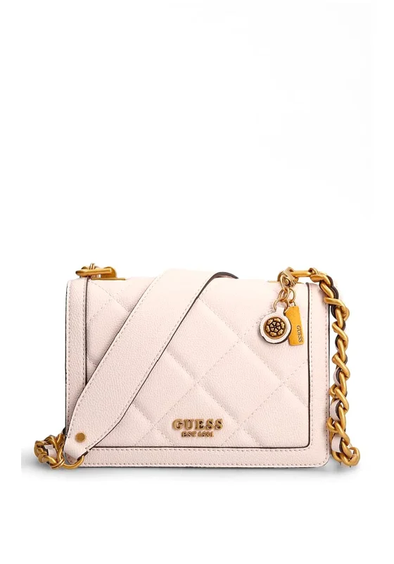 Guess Abey Quilted Finish Crossbody Bag, Shell