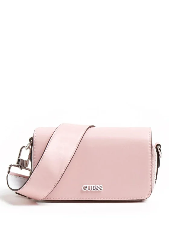 Guess Flap Over Picnic Crossbody Bag, Blush