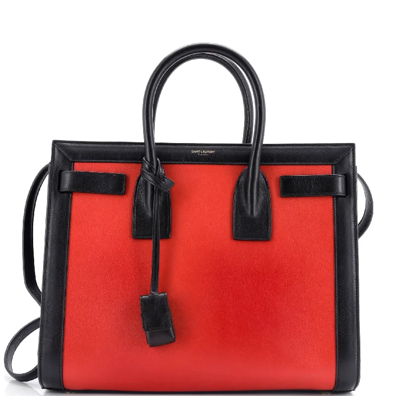 Bicolor Sac de Jour Bag Leather Small