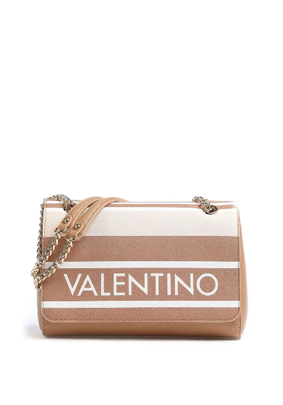 Valentino Handbags Island Striped Crossbody Bag, Camel