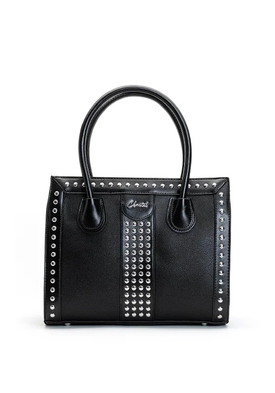 Zen Collection Studded Shoulder Bag, Black