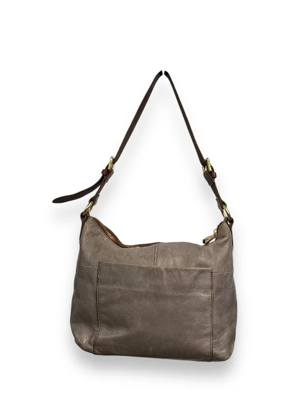 Handbag Leather By Hobo Intl, Size: Medium