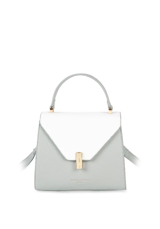 Katie Loxton Casey Flap Over Crossbody Bag, Off White & Grey