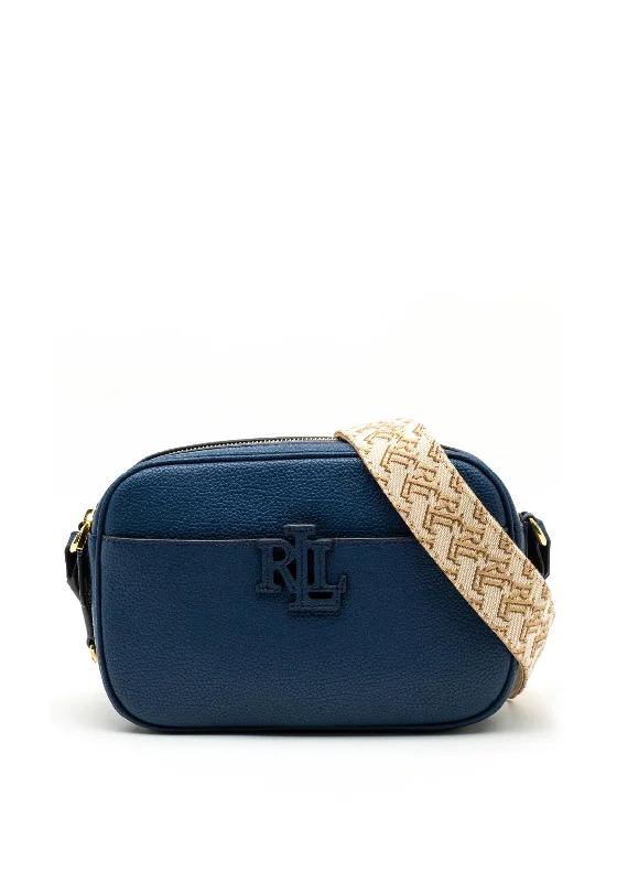 Ralph Lauren Carrie Logo Strap Crossbody Bag, Blue