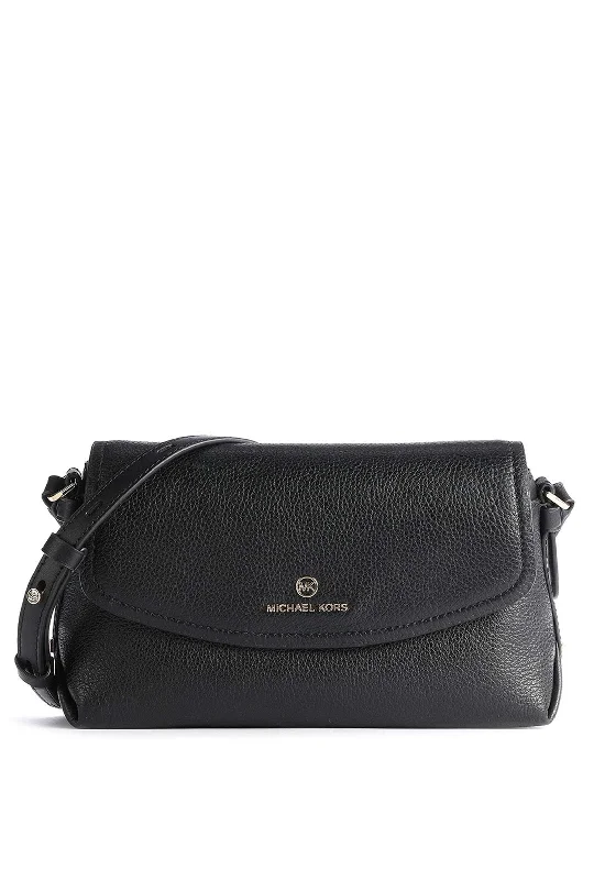 MICHAEL Michael Kors Brooklyn Flap Over Small Crossbody Bag, Black