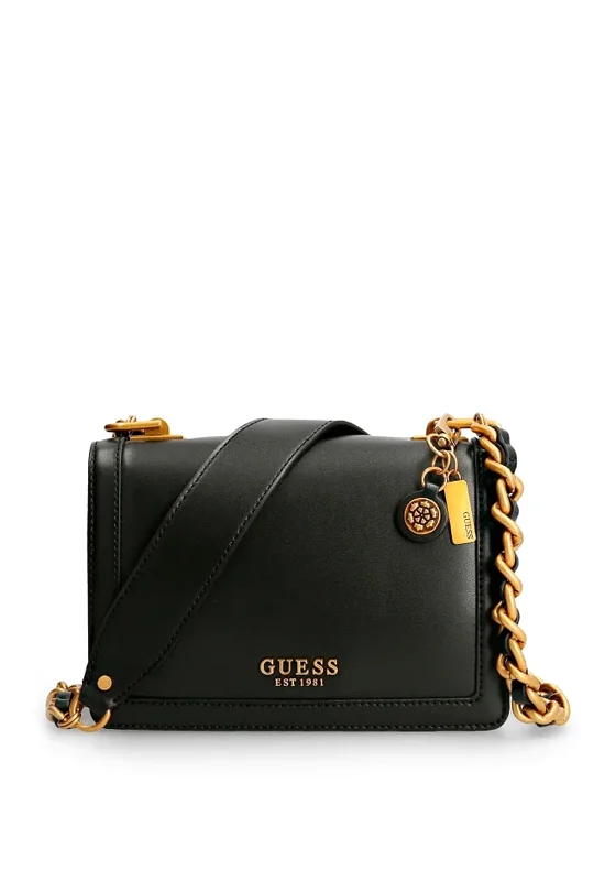 Guess Abey Smooth Finish Crossbody Bag, Black