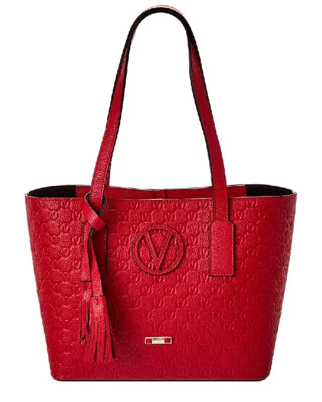 Valentino by Mario Valentino Prince Medallion Leather Tote