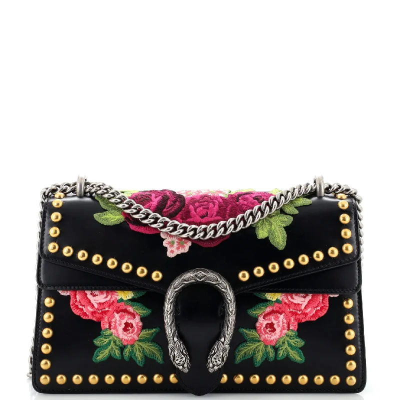 Dionysus Bag Embroidered Studded Leather Small