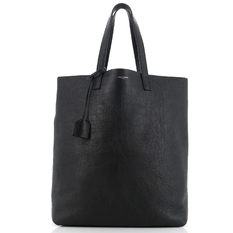 Shopper Tote Crocodile Embossed Leather Tall