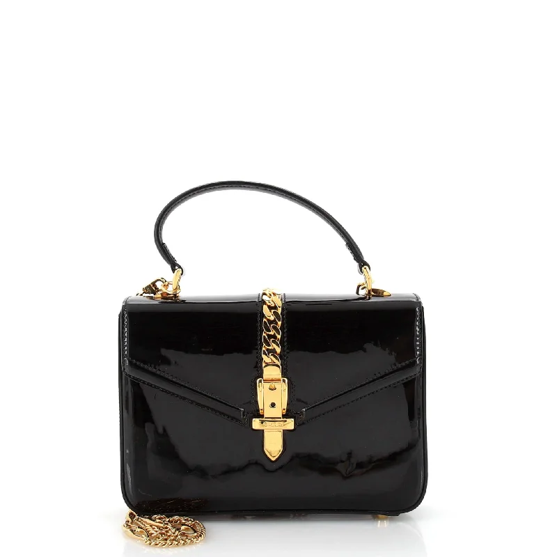 Sylvie 1969 Top Handle Bag Patent Mini