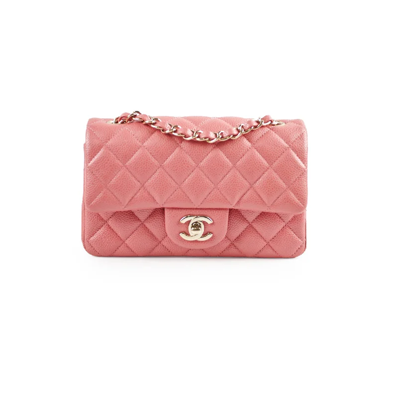 Chanel Pearly Pink Rectangular Mini Caviar 25 Series