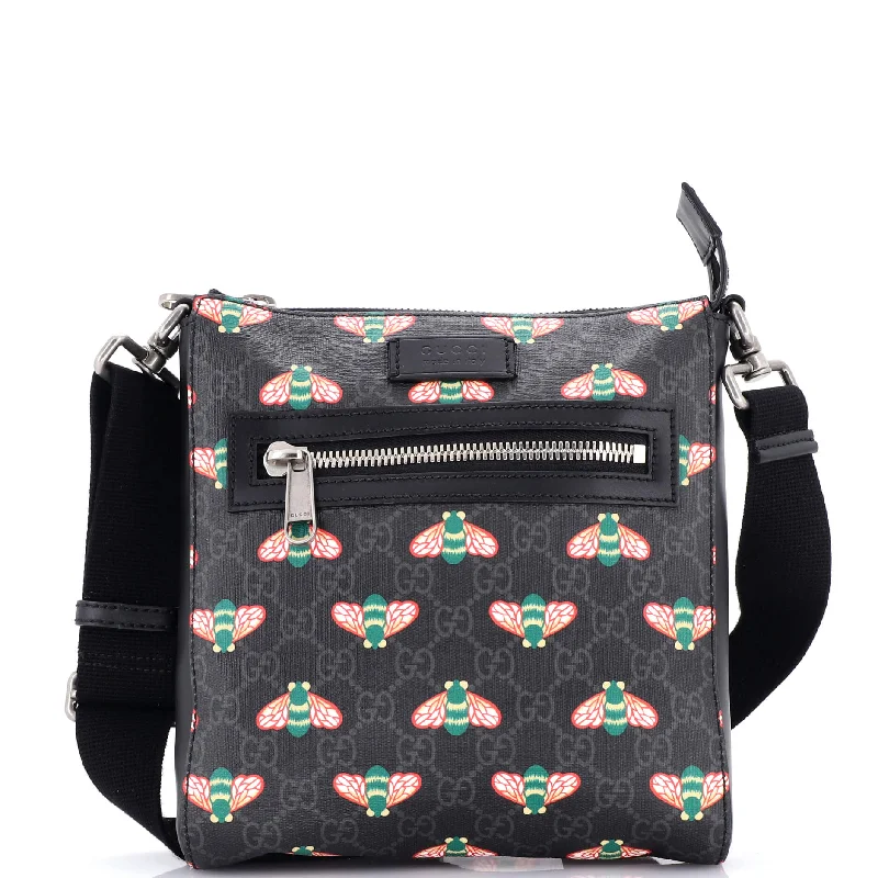 Front Zip Messenger Printed GG Coated Canvas Medium