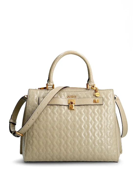 Guess Isidora Quilted Satchel Bag, Sage