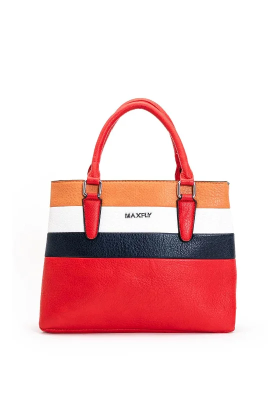 Zen Collection Colour Block Grab Bag, Red