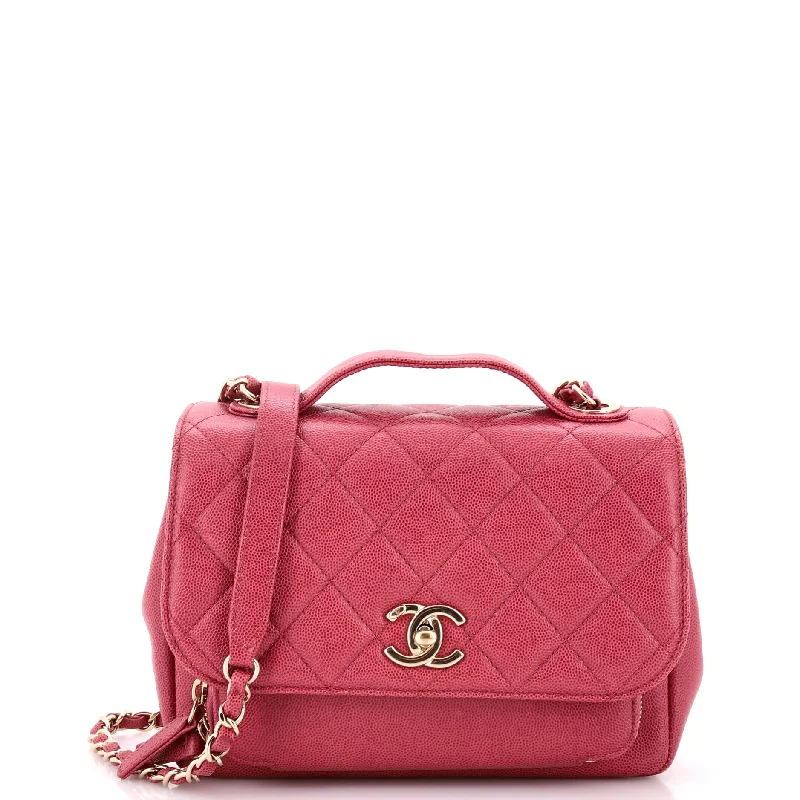 Business Affinity Flap Bag Quilted Caviar Small