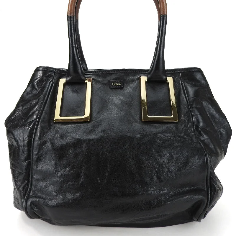 Chloe Etel Leather Black Tote Bag