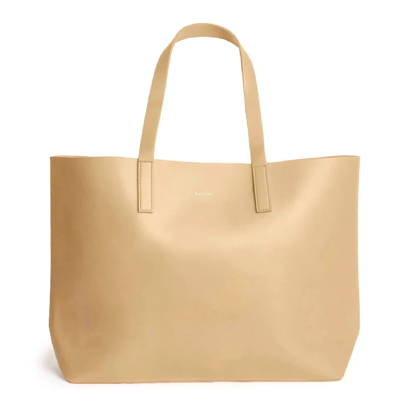 Women's Vegan Leather Tote In Sand