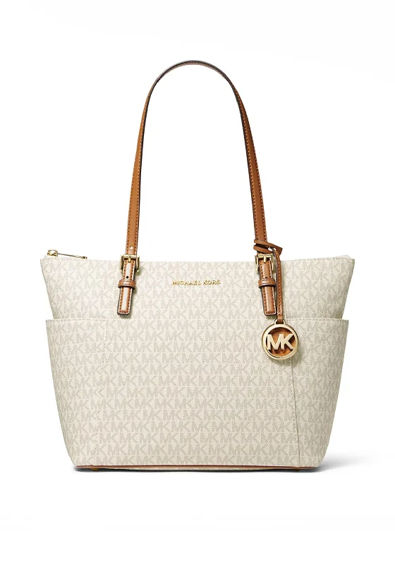 MICHAEL Michael Kors Jet Set Logo Large Tote Bag, Vanilla