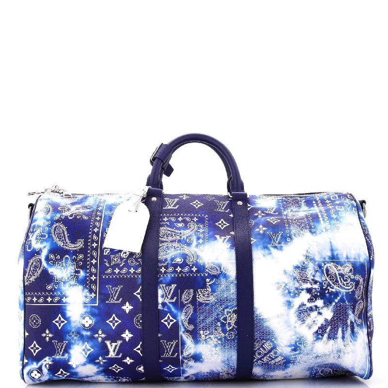 Keepall Bandouliere Bag Limited Edition Monogram Bandana Leather 50