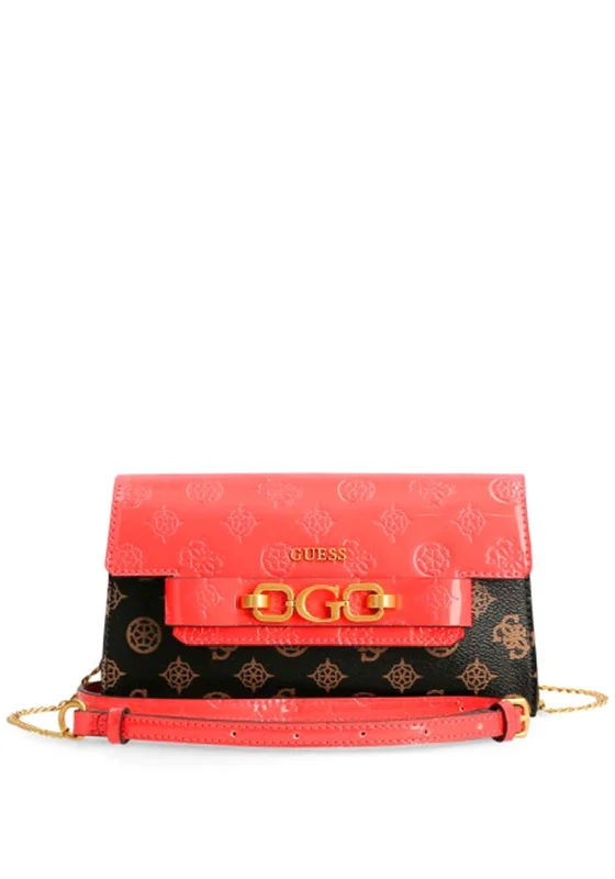 Guess Zira Mini Crossbody Bag, Mocha & Poppy