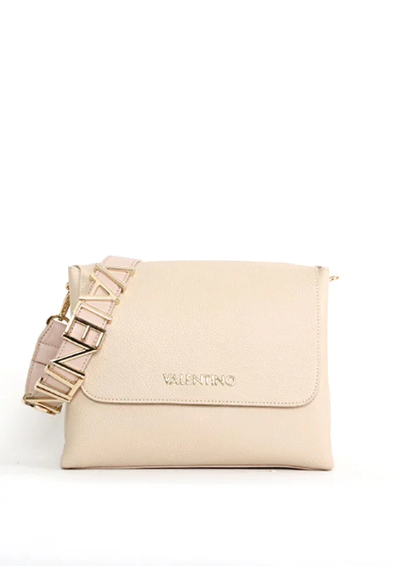 Valentino Handbags Alexia Medium Crossbody Satchel, Ecru