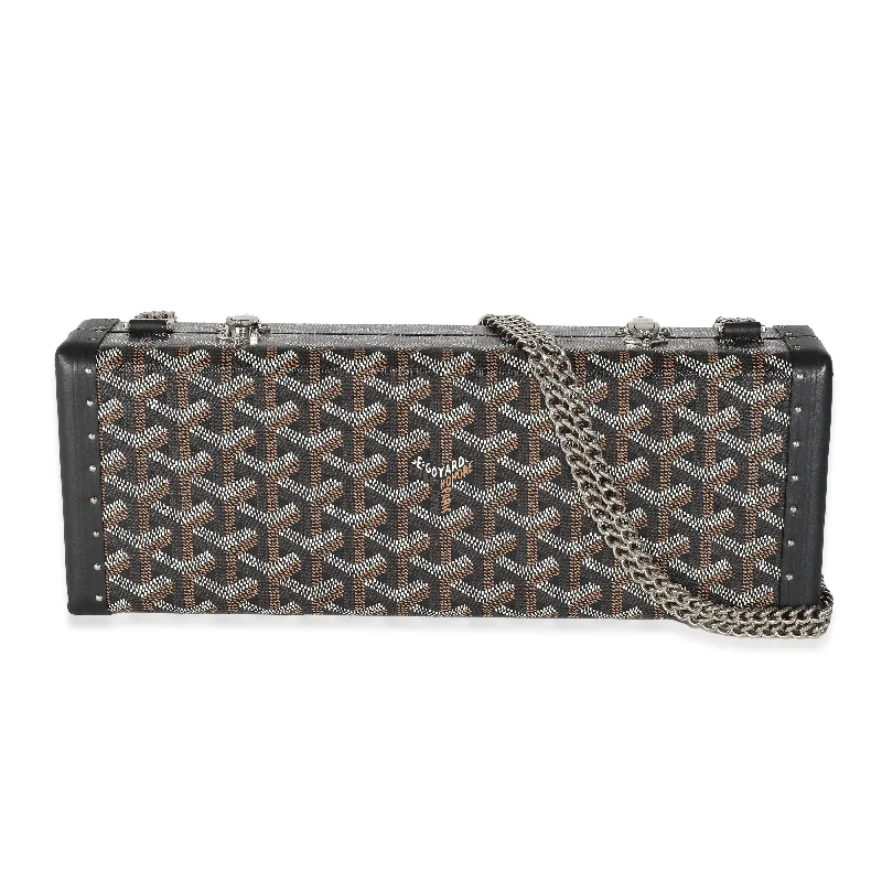 Goyard Black Goyardine Canvas Saint Honore Trunk Clutch