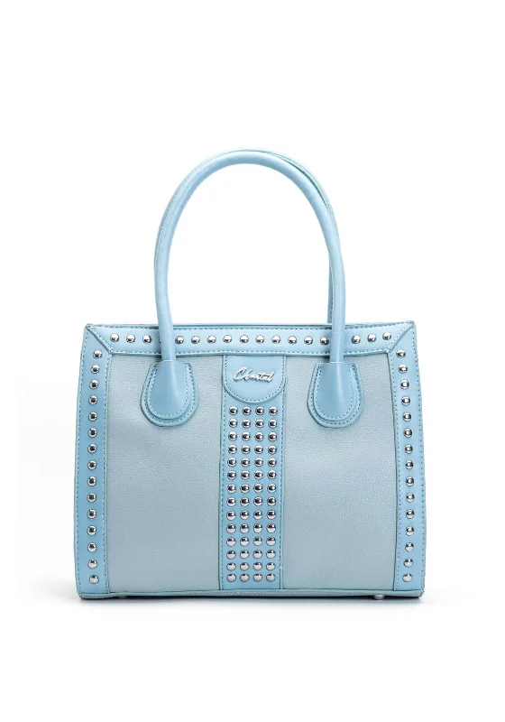 Zen Collection Studded Shoulder Bag, Blue