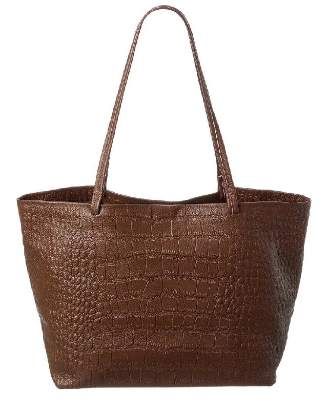 Tiffany & Fred Paris Croc-Embossed Leather Tote