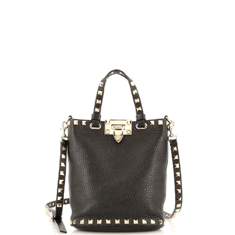 Rockstud Bucket Crossbody Bag Leather Mini