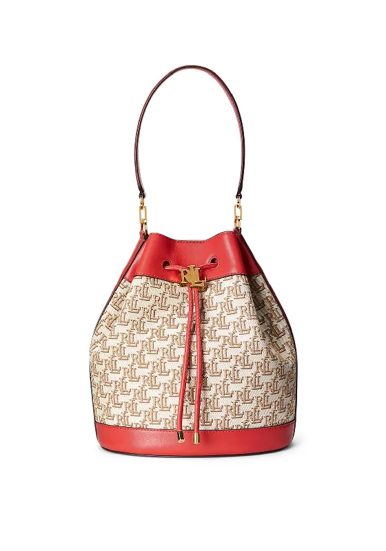 Ralph Lauren Andie Large Bucket Bag, Red