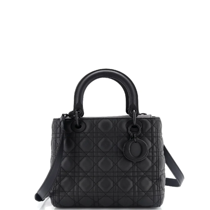 Ultra Matte Lady Dior Bag Cannage Quilt Calfskin Medium