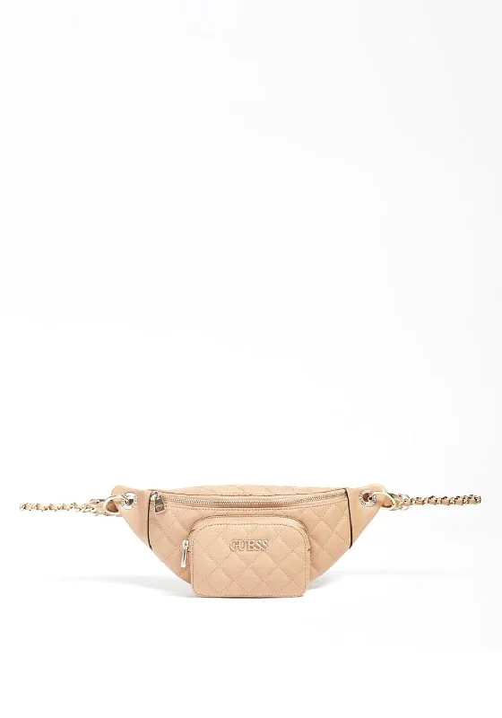 Guess Illy Quilted Belt Bag, Beige