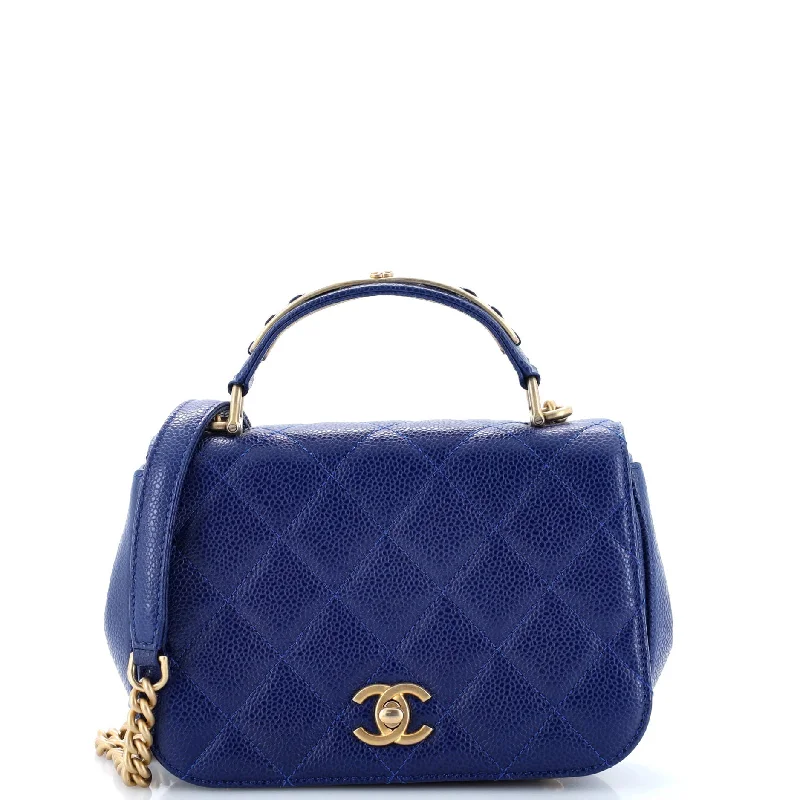 Carry Around Flap Bag Quilted Caviar Mini