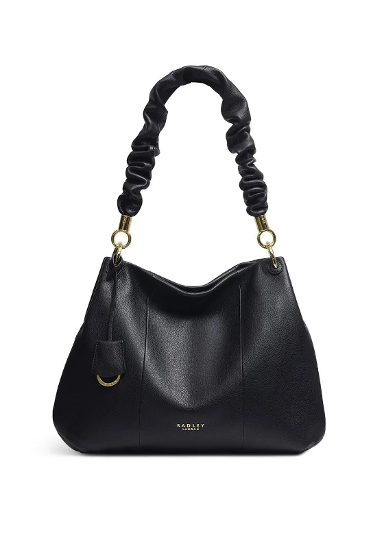 Radley Cuba Street Scrunched Strap Shoulder Bag, Black