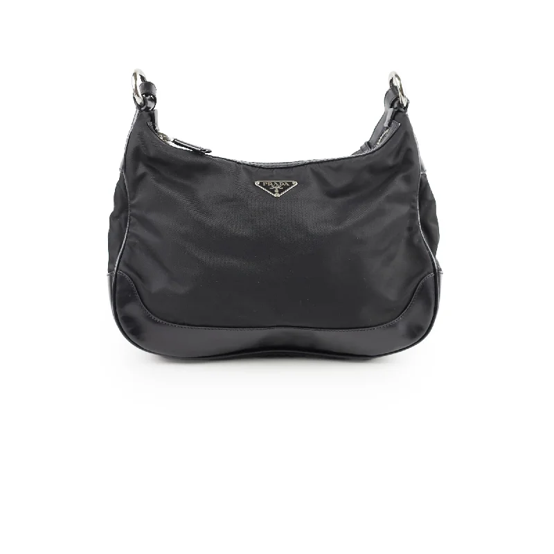 Prada Vintage Nylon Black Shoulder Bag