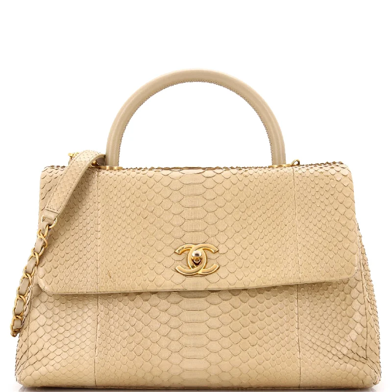 Coco Top Handle Bag Python Medium