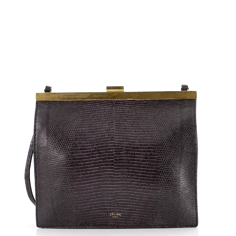 Clasp Crossbody Bag Lizard Mini