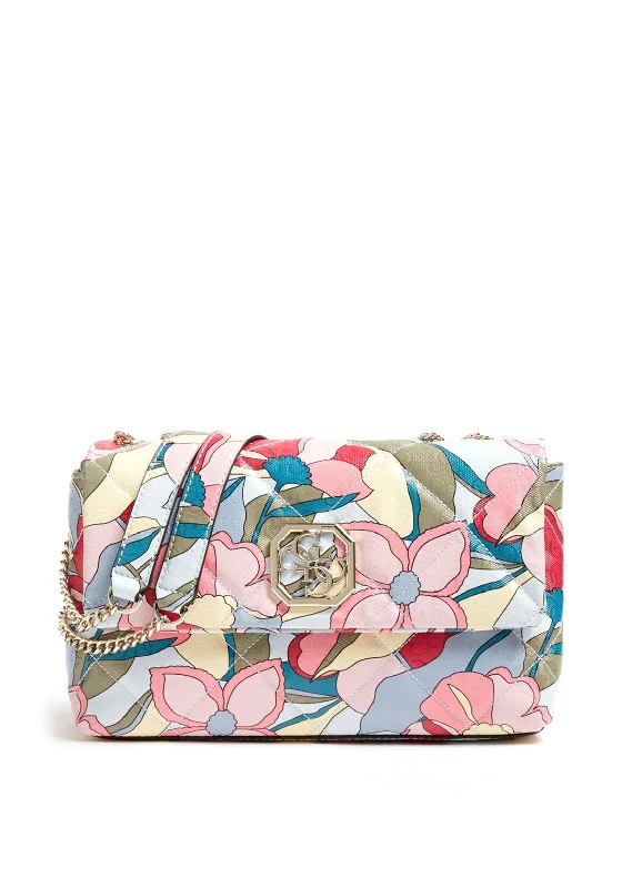 Guess Dilla Floral Quilted Crossbody Bag, Floral Fantasy