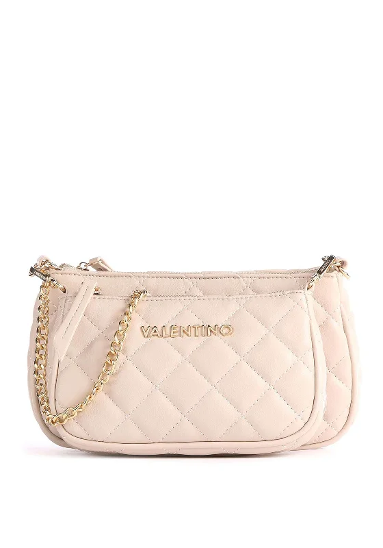 Valentino Handbags Ocarina Quilted Double Pouch Crossbody Bag, Ecru