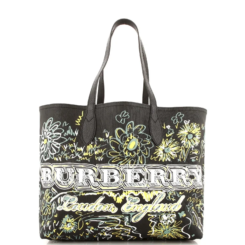 Reversible Graffiti Giant Tote Printed Canvas Medium