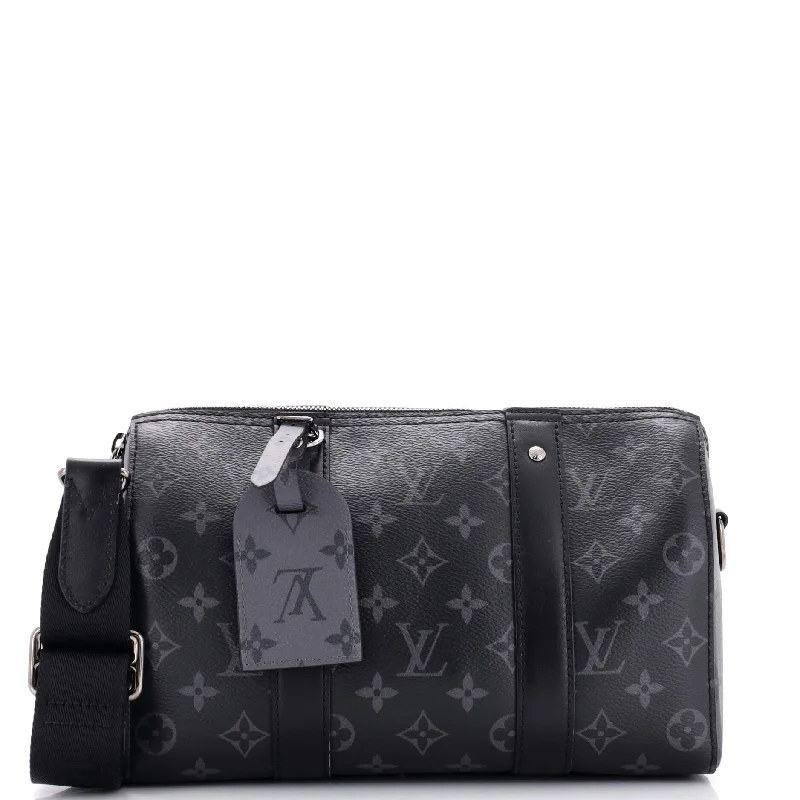 Keepall Bandouliere Bag Reverse Monogram Eclipse Canvas 25