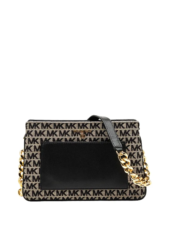 MICHAEL Michael Kors Knit Logo Crossbody Bag, Black