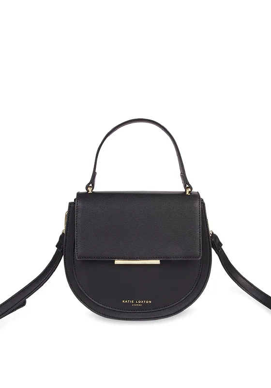 Katie Loxton Alyce Saddle Crossbody Bag, Black