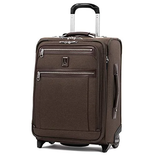 Travelpro Luggage Platinum Elite 20" Carry-On Intl Expandable Rollaboard W/Usb Port, Rich Espresso