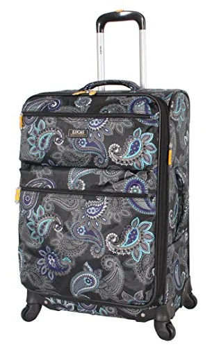 Lucas Printed Softside 20" Carry On Lightweight Expandable Luggage With Spinner Wheels (20In, Diva)