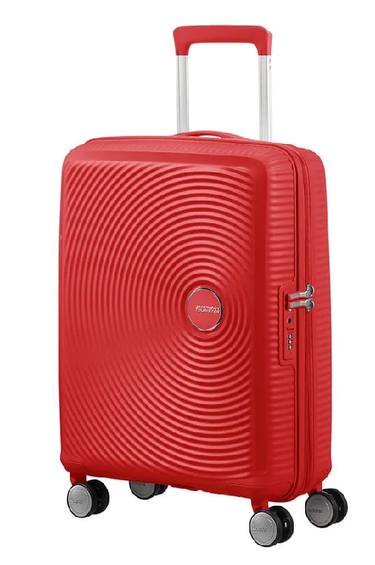 American Tourister Soundbox 55cm Cabin Spinner - Expandable | Coral Red