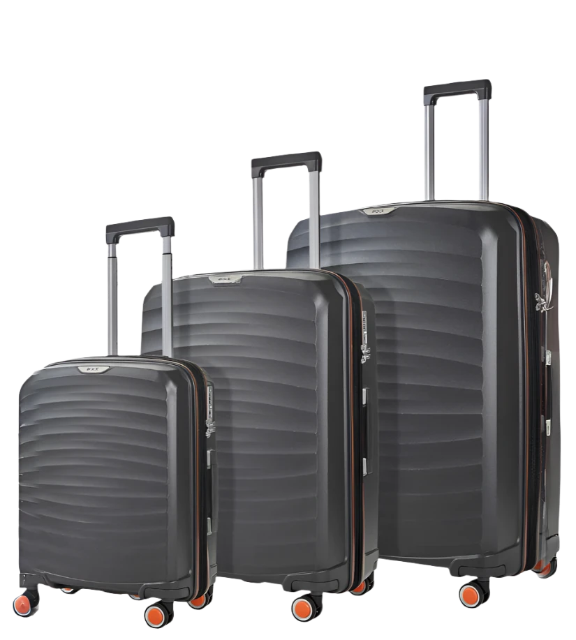 Sunwave Set of 3 Suitcases - Charcoal