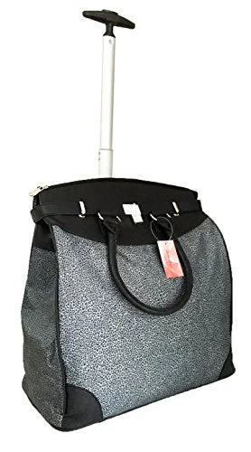 Trendy Flyer Computer/Laptop Rolling Bag 2 Wheel Case Cheetah Gray